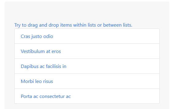 Try to drag and drop items within lists or between lists.